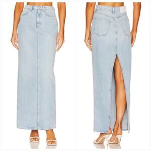 GRLFRND Amara Pencil Skirt With Back Slit in Holmby Hills